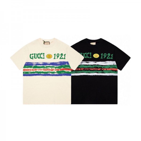 Gucci グッチブランドtシャツカットソー コピーブランドtシャツ上着カジュアルハイブランド半袖tシャツ男女兼用20代 30代40代tシャツ 激安パロディS - 5XL