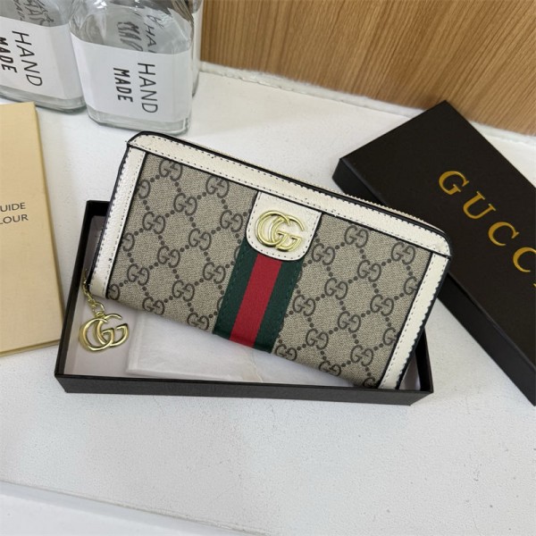 Gucci グッチハイブランド長財布 PU革 人気 ブランド ウォレット 高品質 大容量 ファスナー開閉 防犯 暗格カード入れ 小銭入れ 紳士用 ビジネス おしゃれ レディース