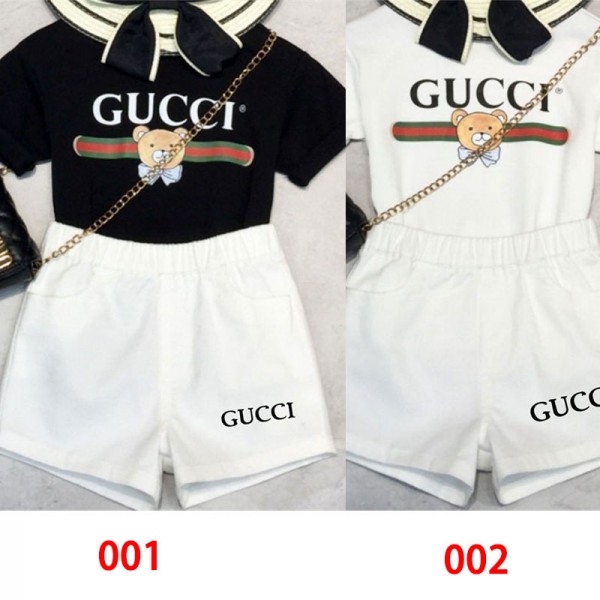 Gucci グッチハイブランド子供服のパンツ 半袖 Tシャツ アニメ 子供用パジャマ 丸首 パジャマ ホーム服 男の子 女の子 綿100% 小学生から幼稚園児まで対応 春夏 90 - 160cm