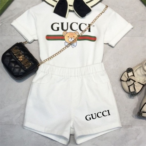 Gucci グッチハイブランド子供服のパンツ 半袖 Tシャツ アニメ 子供用パジャマ 丸首 パジャマ ホーム服 男の子 女の子 綿100% 小学生から幼稚園児まで対応 春夏 90 - 160cm