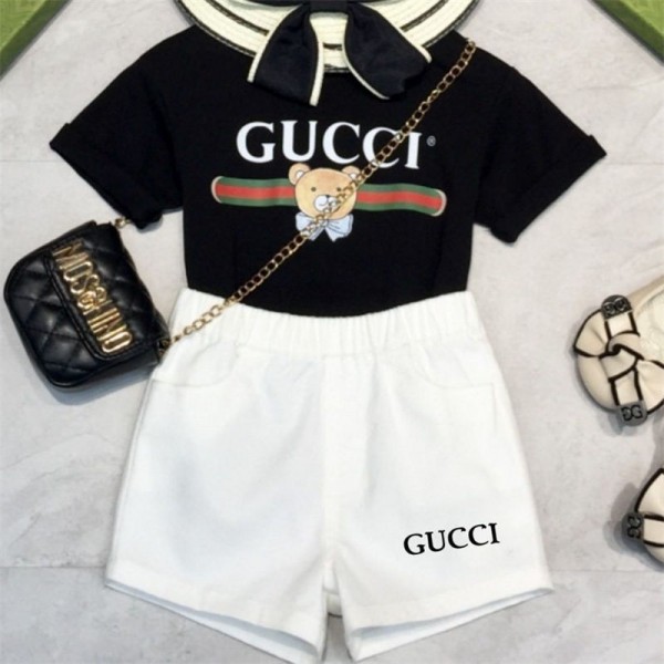 Gucci グッチハイブランド子供服のパンツ 半袖 Tシャツ アニメ 子供用パジャマ 丸首 パジャマ ホーム服 男の子 女の子 綿100% 小学生から幼稚園児まで対応 春夏 90 - 160cm