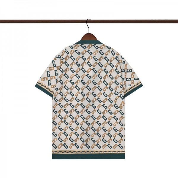Gucci グッチブランドシャツ メンズ 半袖 夏服 メンズ モノグラムシャツ ボタンダウシャツ 胸ポケッ ゆったり S - 5XL メンズトップス カジュアル オシャレ大きいサイズ シンプル 人気 半袖 春夏秋