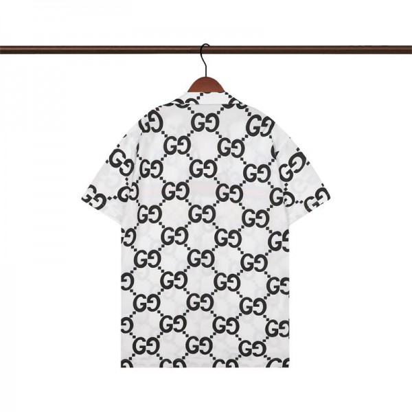 Gucci グッチブランドシャツ メンズ 半袖 夏服 メンズ モノグラムシャツ ボタンダウシャツ 胸ポケッ ゆったり S - 5XL メンズトップス カジュアル オシャレ大きいサイズ シンプル 人気 半袖 春夏秋