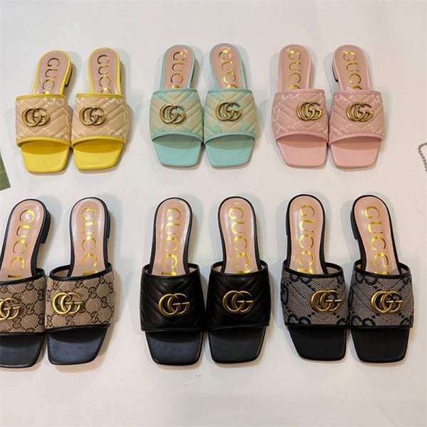 Gucci グッチブランドサンダル ビーチスリッパ ミュール ビーチサンダル ノーヒール レディース 靴 おしゃれ 痛くない 歩きやすい 人気 滑り止め 225¬265cm