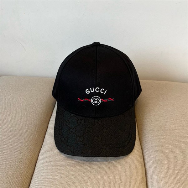 Gucci グッチハイブランドキャップ 深め 帽子 レディース 春 夏 メンズ uv 顔 隠し サイズ 調整 男女兼用 大きいサイズ つば広 UVカット ワークキャップ つば 長め 日よけ ベースボールキャップ 接触冷感