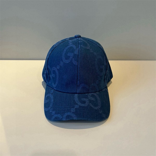 Gucci グッチハイブランドキャップ デニム製 メンズ 深め UVケア 秋 冬 春 夏 ベースボールキャップ オールシーズン カジュアル ゴルフ 帽子 男性 30代 40代  おしゃれ ギフト プレゼント 流行り