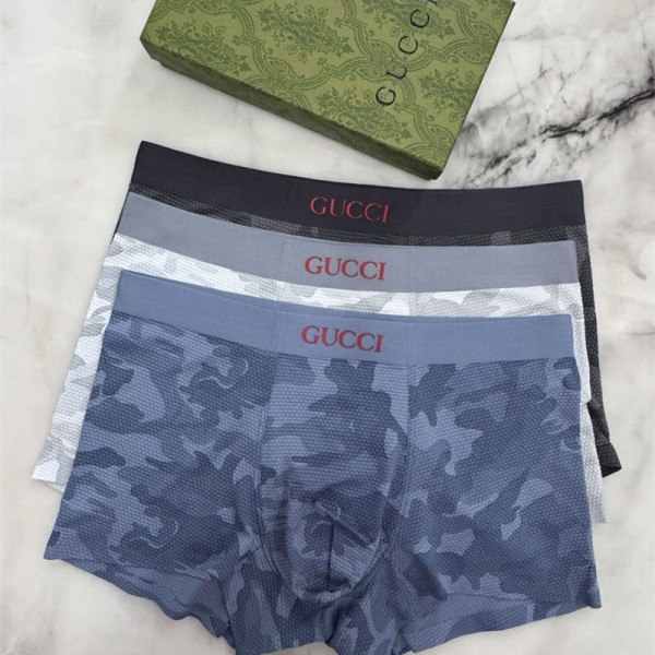 ブランド Gucci ボクサーパンツ メンズ グッチ 下着 薄手 前閉じ メンズ 下着 吸水速乾 通気性 ボクサーブリーフ 3枚セット 着心地よい L - 3XL