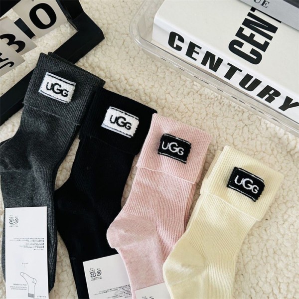 ブランド UGGレディース向け 靴下 かわいい アグコットンソックス 暖かい おしゃれ 通気性ブランドミドルソックス 高品質ソックス 女の子好き 韓国