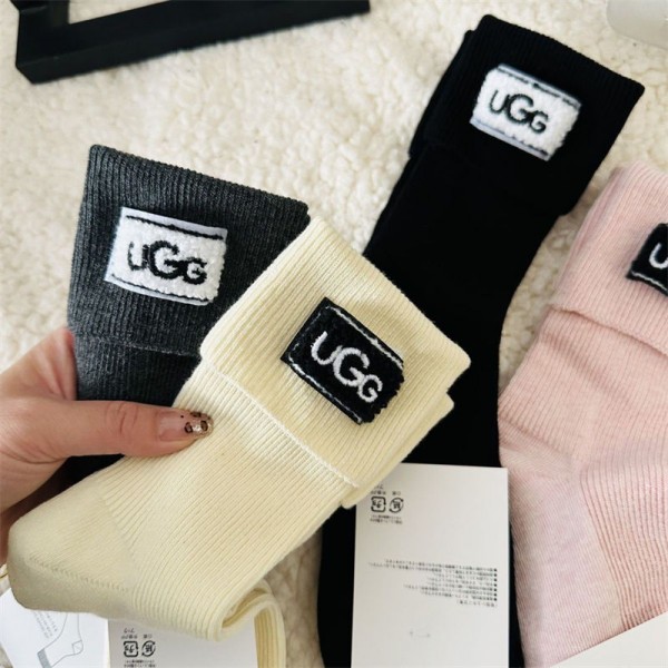ブランド UGGレディース向け 靴下 かわいい アグコットンソックス 暖かい おしゃれ 通気性ブランドミドルソックス 高品質ソックス 女の子好き 韓国