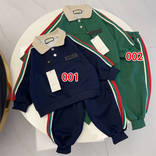 Gucci グッチハイブランド子供ジャージ上下セット スウェットセットアップ パーカー ズボン カジュアル 秋春 ファッション 流行り おしゃれ 90 - 150cm