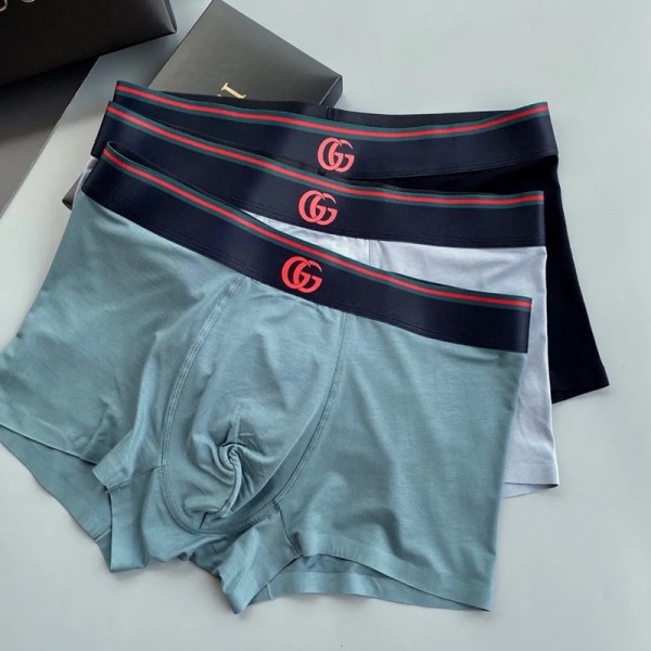 ブランドGucci ボクサーパンツ (3枚組) 高通気性 ローライズ 前閉じ 3D立体 パンツ グッチ メンズ 下着 ボクサーブリーフ L-XXXL 男性 下着 メンズ ボクサー プレゼント 父の日
