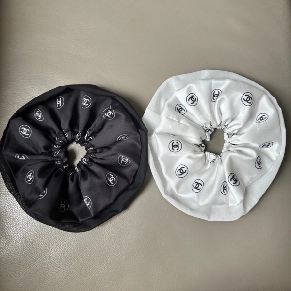 Chanel シャネルハイブランドヘアシュシュリボン シルクリボン 2点セット リボンシュシュ リボン 髪飾り シュシュ 大人 かわいい ヘアアクセ ヘアゴム リボン ボリュームヘアゴム 黒 生地 少女 髪飾り