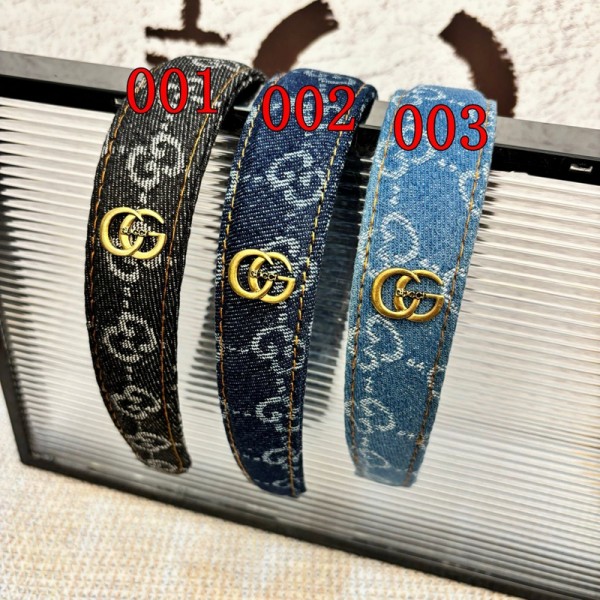 Gucci カチューシャ グッチブランドヘア飾りレディースカチューシャ ブランドデニムカチューシャ ヘッドバンド かわいい 韓国 ヘアアクセサリー