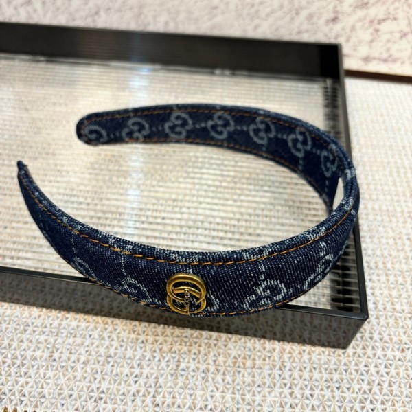 Gucci カチューシャ グッチブランドヘア飾りレディースカチューシャ ブランドデニムカチューシャ ヘッドバンド かわいい 韓国 ヘアアクセサリー
