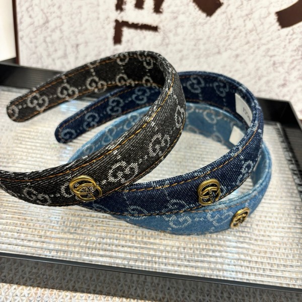 Gucci カチューシャ グッチブランドヘア飾りレディースカチューシャ ブランドデニムカチューシャ ヘッドバンド かわいい 韓国 ヘアアクセサリー