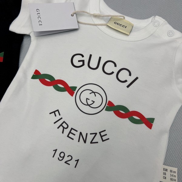 グッチGucci ブランドベビー服 夏 女の子 男の子 子供ロンパース 半袖 前開き ボディースーツ カバーオール 新生児 肌着 可愛いプリント柄 涼感 出産祝い 59 66 73 80 90 