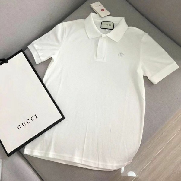 Gucci グッチブランドポロTシャツ メンズ 半袖 トップス ビジネス 襟付きシャツ 上着 ゴルフウェア ストレッチ 無地tシャツ スポーツ 釣り 作業着 夏服 おしゃれ S-4XL