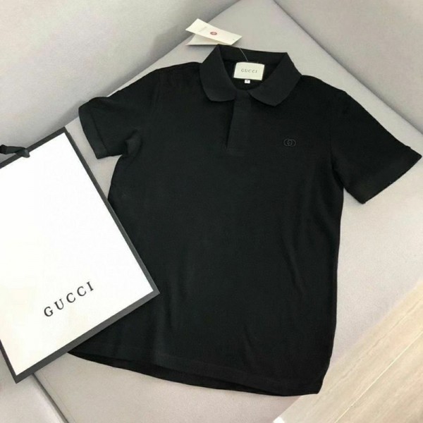 Gucci グッチブランドポロTシャツ メンズ 半袖 トップス ビジネス 襟付きシャツ 上着 ゴルフウェア ストレッチ 無地tシャツ スポーツ 釣り 作業着 夏服 おしゃれ S-4XL