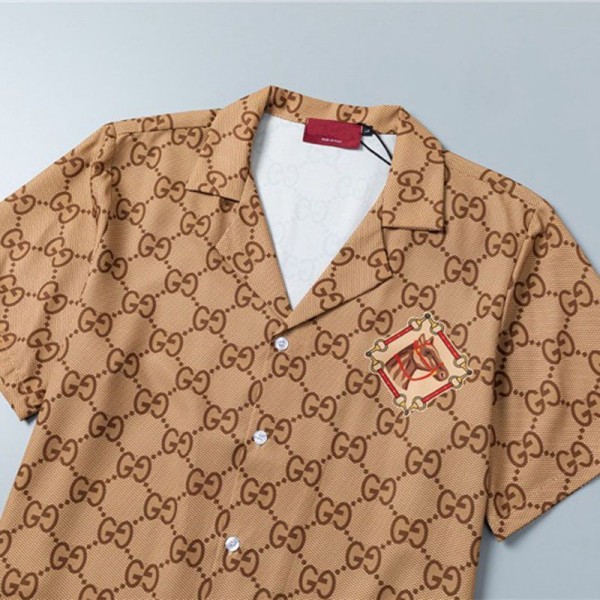 Gucci グッチtシャツハイブランドGG総柄 半袖シャツ ショーツ2点セット メンズ ビーチウェア リゾートセットアップ 海水浴 ルームウェア M-3XL