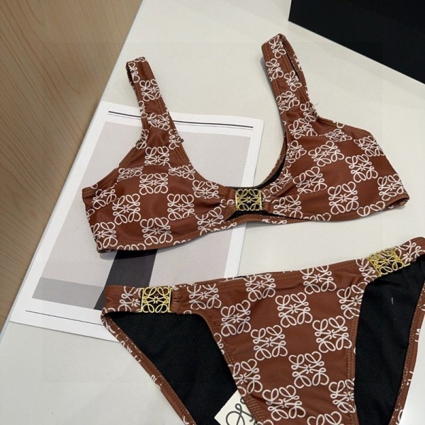 LOEWE ロエベハイブランド水着 レディース ビキニ 三角ビキニ ビーチウェア パット付き 上下セット リボン かわいい スイムウェア エレガント 温泉 海 プール 旅行 S-XL