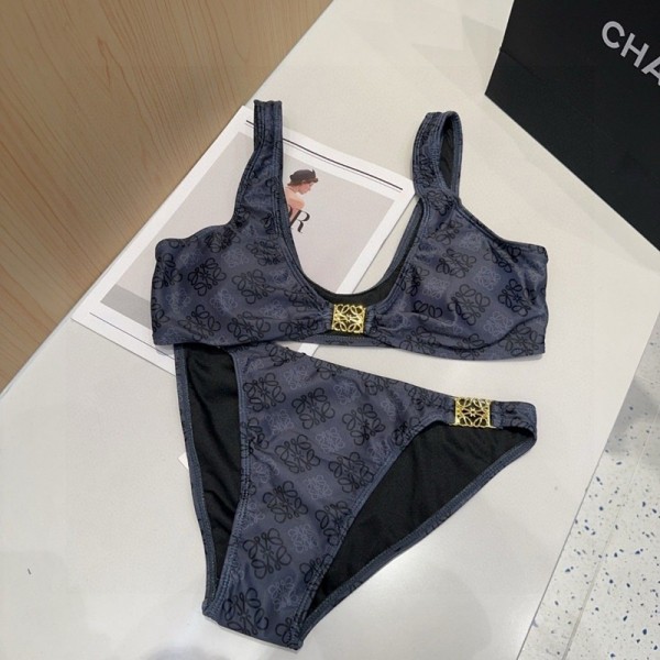 LOEWE ロエベハイブランド水着 レディース ビキニ 三角ビキニ ビーチウェア パット付き 上下セット リボン かわいい スイムウェア エレガント 温泉 海 プール 旅行 S-XL