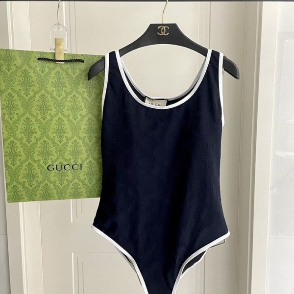 Gucci グッチハイブランド水着 ワンピース ビキニ GGジャガード柄 ビーチウェア スイミング服 パッド入り 体型カバー スイムスーツ 可愛い スイムウェア レディース S-XL