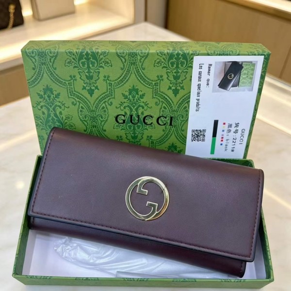 Gucci グッチブランド長財布 レディース 財布 PU革 ウォレット 薄型 軽量 薄い財布 カード入れ 通帳も入る スキミング防止 海外旅行 