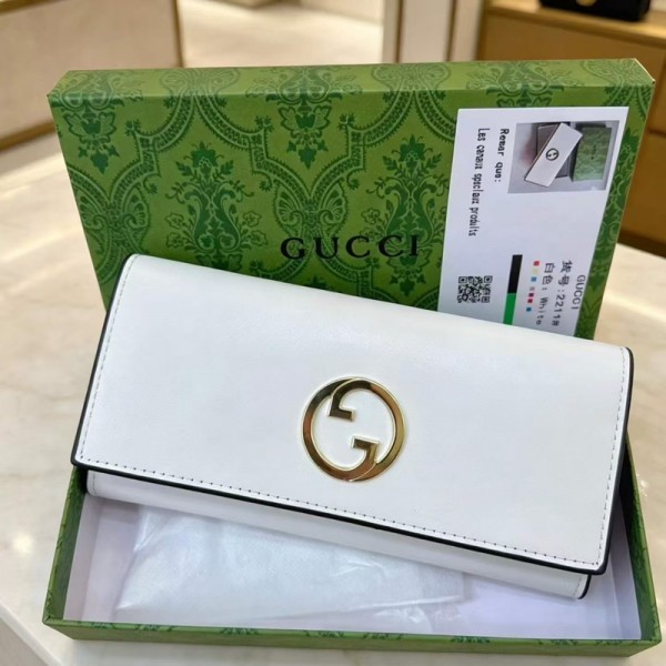 Gucci グッチブランド長財布 レディース 財布 PU革 ウォレット 薄型 軽量 薄い財布 カード入れ 通帳も入る スキミング防止 海外旅行 