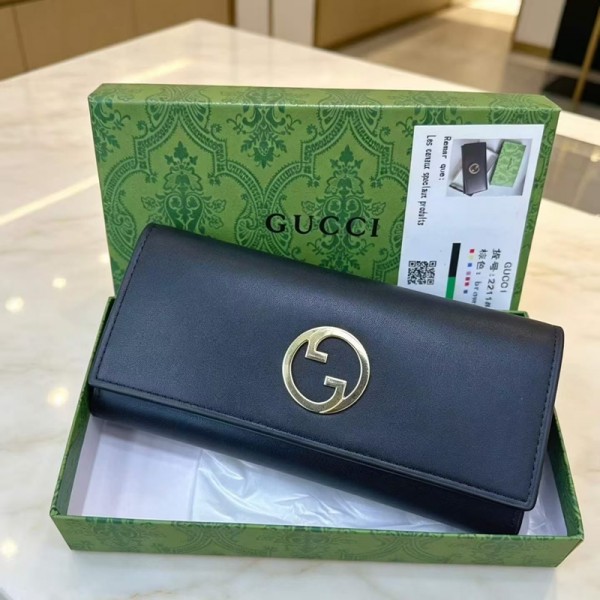 Gucci グッチブランド長財布 レディース 財布 PU革 ウォレット 薄型 軽量 薄い財布 カード入れ 通帳も入る スキミング防止 海外旅行 