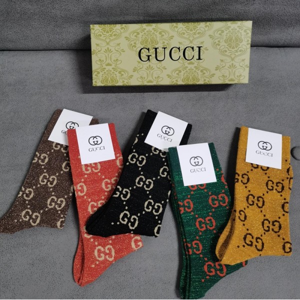 Gucci グッチハイブランド ソックス 綿製レディース向け 靴下 かわいいブランド ストッキング 大人気上質な コットン ソックス くつした