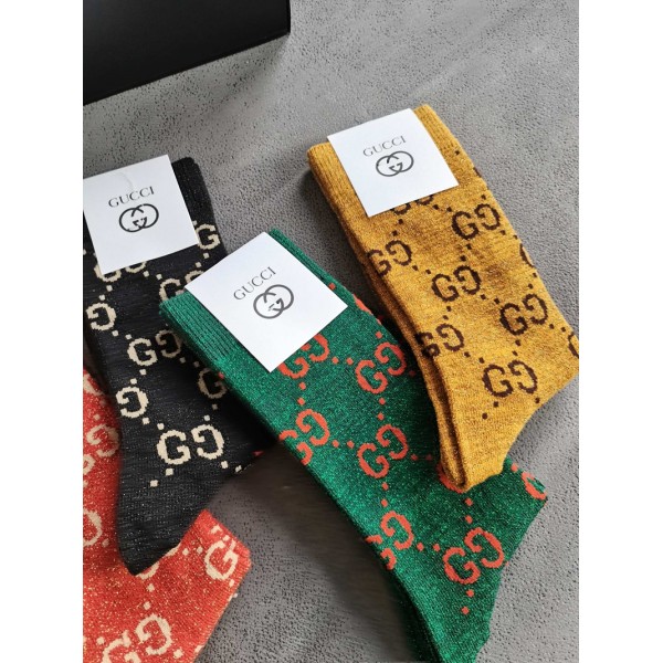 Gucci グッチハイブランド ソックス 綿製レディース向け 靴下 かわいいブランド ストッキング 大人気上質な コットン ソックス くつした