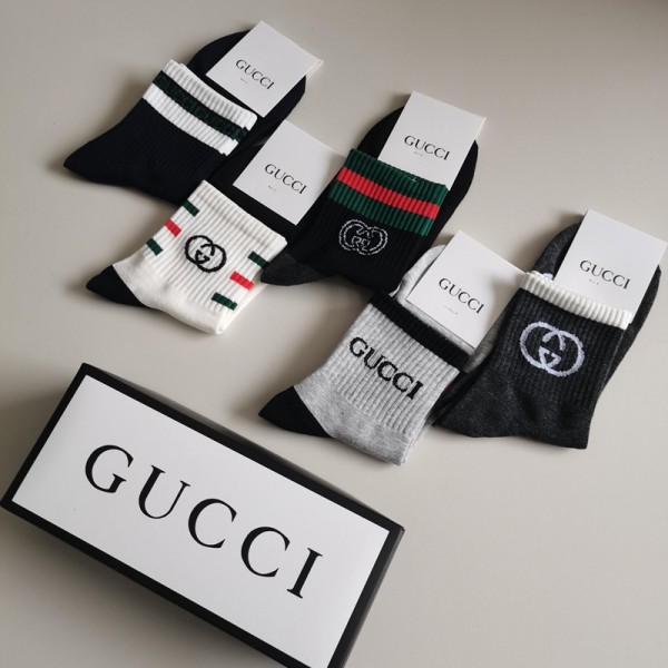 Gucci グッチハイブランド ハイソックス 綿製ブランド 靴下 大人気ブランドミドルソックス 高品質ブランドソックス 男女兼用 ファッション
