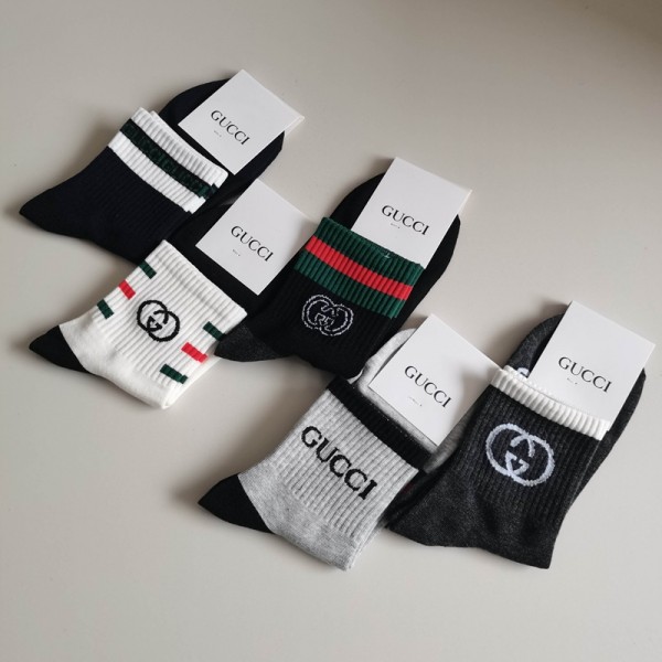 Gucci グッチハイブランド ハイソックス 綿製ブランド 靴下 大人気ブランドミドルソックス 高品質ブランドソックス 男女兼用 ファッション