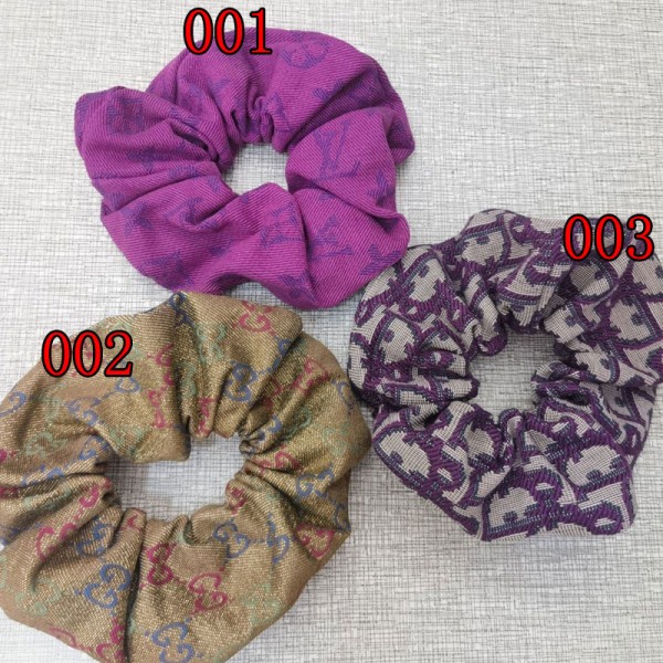 Dior ディオールブランドデニムヘアシュシュと伸縮性ヘアタイ 太めヘアロープ 女子用ポニーテールホルダー おしゃれヘアアクセサリー カジュアルファッション用 