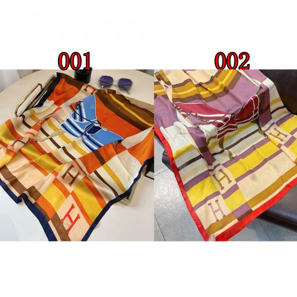 Hermes エルメスブランドパロディスカーフ レディース シルク ハンカチ バンダナ 70cm シルクスカーフ 多機能 日焼け止め 防寒 バッグ DIYシュシュ 髪飾り アクセサリー 誕生日 プレゼント 春夏秋冬