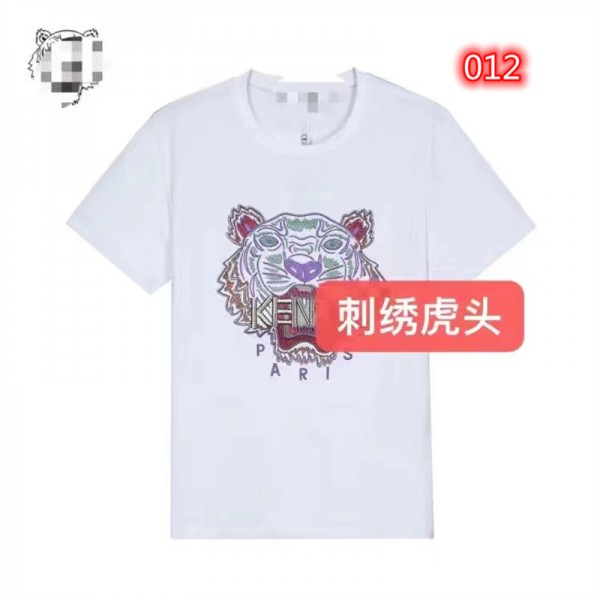 ケンゾーブランド Tシャツかっこいい 虎頭柄 丸首 半袖 Tシャツスタイリッシュ高品質 コットン 柔らかい 快適 tシャツ 上着 カジュアル 男女兼用 tシャツトップス