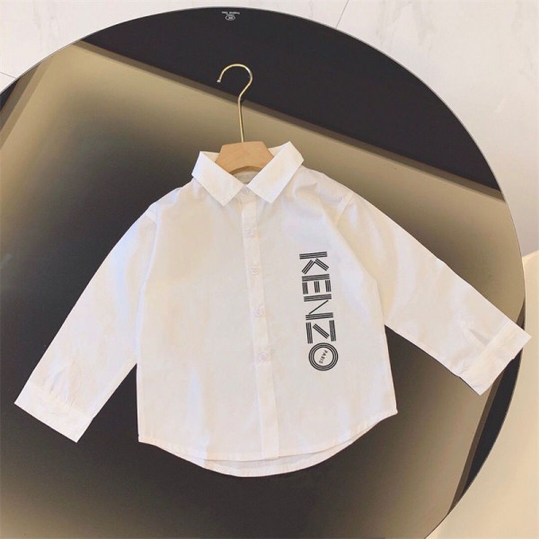 Kenzo ケンゾー ブランドボタンシャツ ボーイズ キッズ ワイシャツ かっこいい 子供服 可愛いシャツ 長袖 コットンシャツ yシャツ フォーマル 入園式 入学式90 -150cm