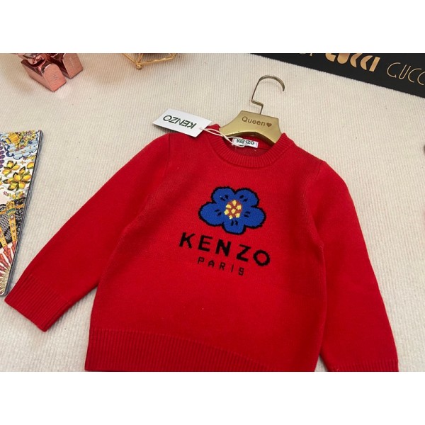 ブランドケンゾー子供セーター 女の子男の子 Kenzoベビーニット服 キッズ ジュニア 長袖 お出かけ リブニット セーター 厚手 遊び着 通学 普段着 通園 セーター 80-140cm