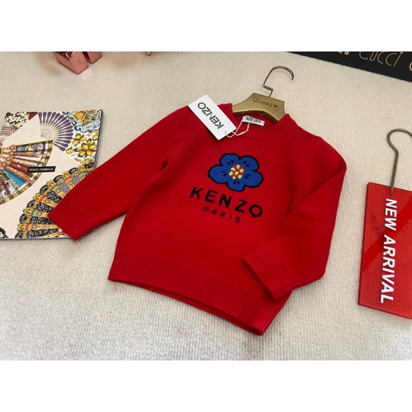 ブランドケンゾー子供セーター 女の子男の子 Kenzoベビーニット服 キッズ ジュニア 長袖 お出かけ リブニット セーター 厚手 遊び着 通学 普段着 通園 セーター 80-140cm