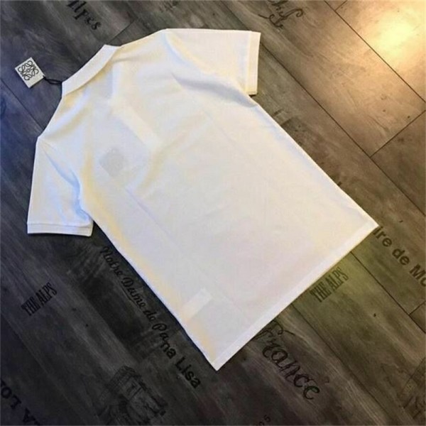 ロエベブランド tシャツシンプル 高品質 コットン 肌触りがよい tシャツ メンズ poloネック ビジネス 半袖 tシャツ 上着 カジュアル 快適 tシャツ