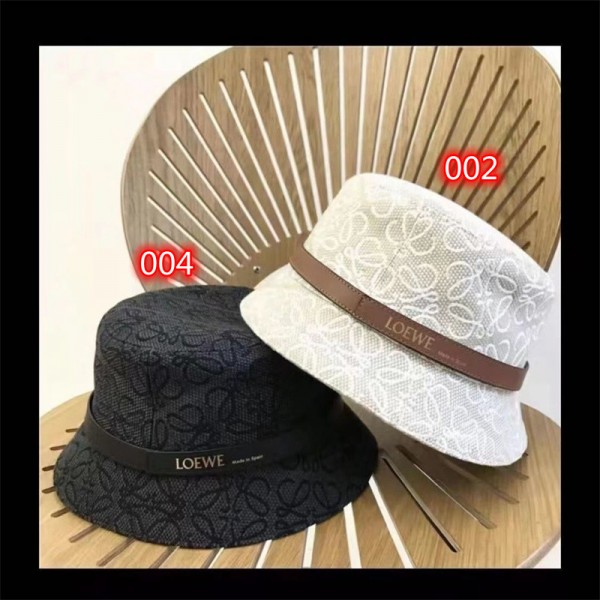 ロエベブランド漁師の帽子ファッションLoewe定番ブランドバケツハット 通気性がよい UVカット 日除け帽子カジュアル 軽薄 バケットハット アウトドア