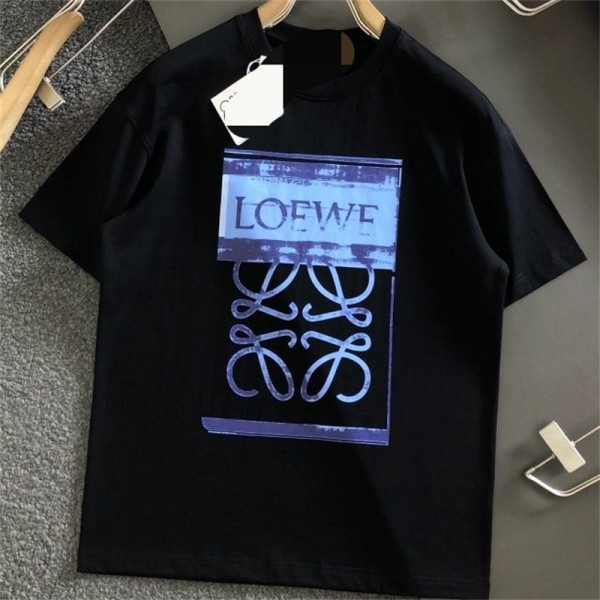 ロエベ tシャツハイブランド Loewe レディースメンズ兼用 カジュアル tシャツ トップス コットン 肌触りがよい 半袖 tシャツ上着 Oversize 夏用