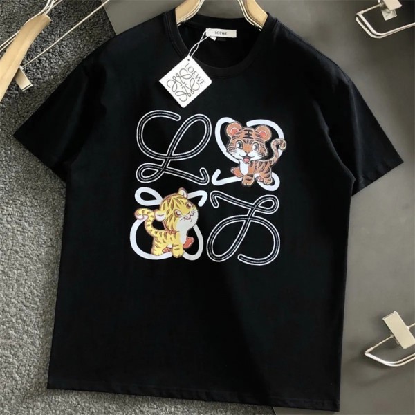 LOEWE ロエベ Ｔシャツ  21SS  S359333XCB × Joe brainard ジョー・ブレイナード ジュエルプリント バックロゴ 半袖 Tシャツ ブラック系 S