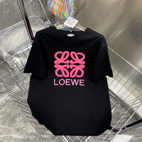 LOEWE ロエベ ブランドtシャツオーバーサイズハイブランド半袖tシャツ男女兼用ブランドtシャツ高品質20代 30代40代tシャツ 激安パロディ