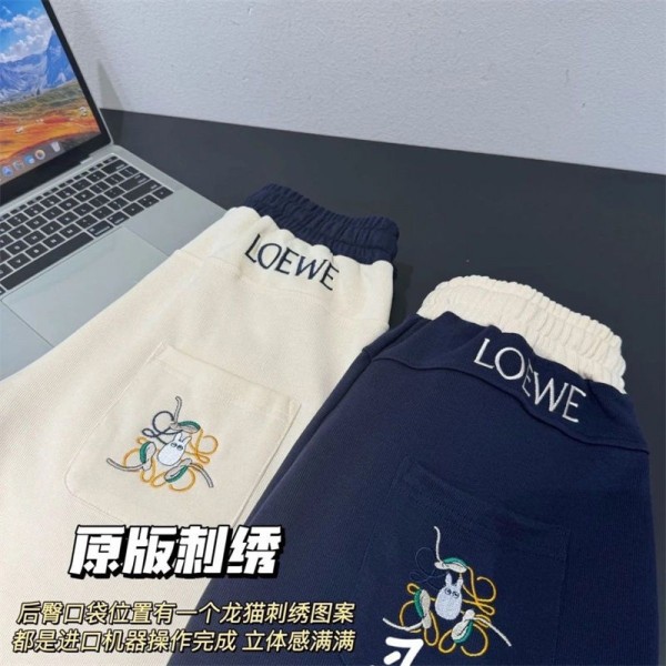 ブランドロエベハーフパンツ メンズ 冷感 カジュアル Loewe 半ズボン ジャージ下 ショートパンツ スポーツ ハーフ フィットネスパンツ 夏服 M - 5XL