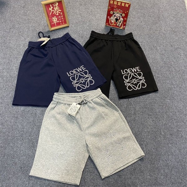 ブランドロエベ ショートパンツ 短パン スポーツ 夏 レディース LOEWE ハーフパンツ 5分丈 ポケット付き M - 5XL カジュアル 柔らかい 通気 吸汗 速乾 ヨガ ランニング