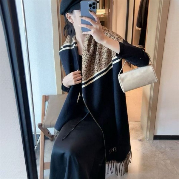 LOEWE ロエベブランドパロディ ストール 激安春秋 スカーフ ファッション 使い心地よいファッション ふさ飾り 男女兼用 ギフト男女兼用 リバーシブルマフラー 肩掛け