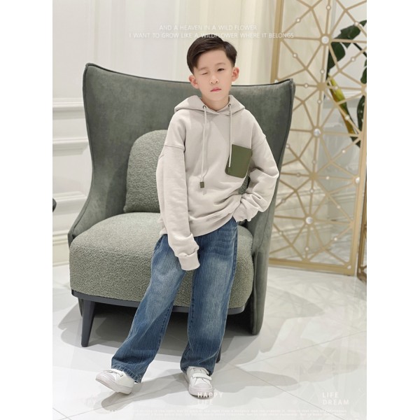 LOEWE ロエベハイブランドパーカー 子供服 秋服 トレーナー 長袖 キッズスウェット ゆったり 大きいサイズ 100-165cm カジュアル フード付 柔らかい 快適 厚手 冬服 男女兼用