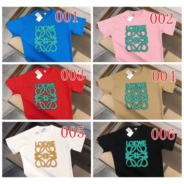LOEWE ロエベハイブランドtシャツ 偽物 レディースメンズ ハイブランド半袖tシャツ 男女兼用 ブランドペアルックtシャツ高品質 韓国 tシャツS-5XL