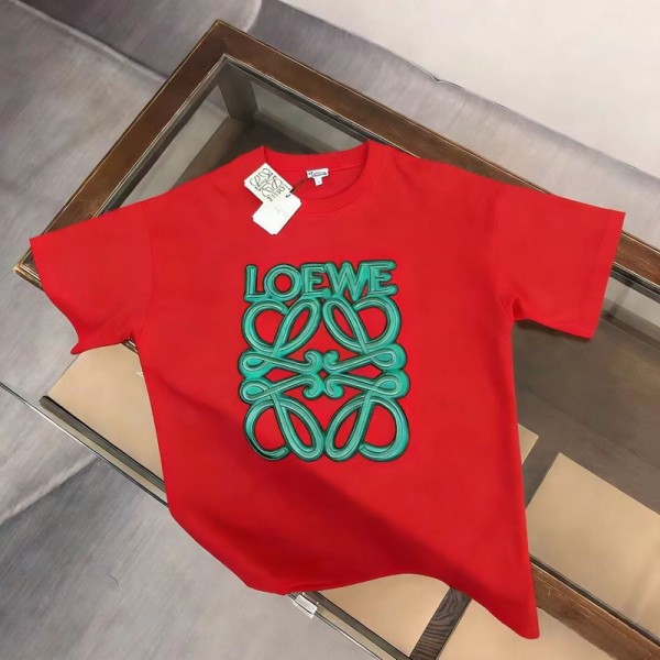 LOEWE ロエベハイブランドtシャツ 偽物 レディースメンズ ハイブランド半袖tシャツ 男女兼用 ブランドペアルックtシャツ高品質 韓国 tシャツS-5XL